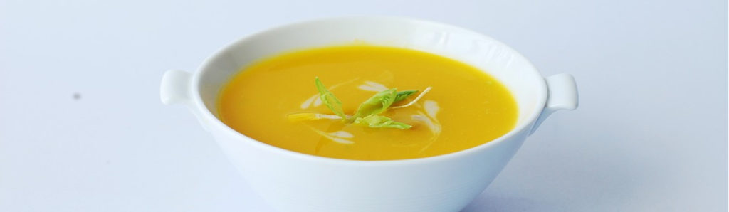 crema de calabaza y naranja